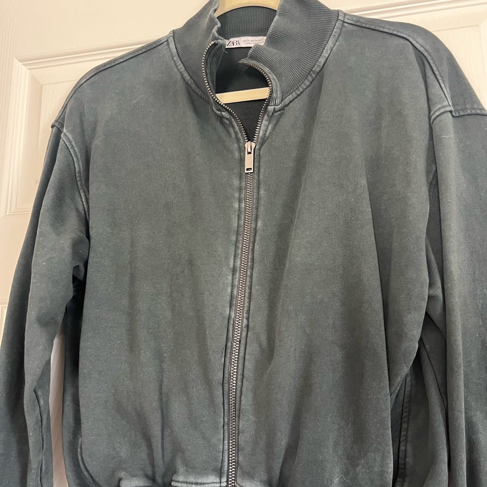Zara rib knit zip up bomber jacket - Picture 5 of 5